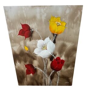 Floral Canvas Art by Moshe Leider